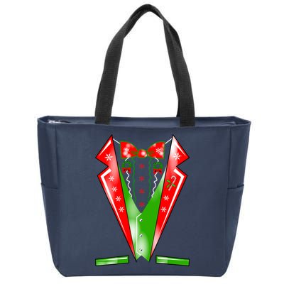 Christmas Tux Tuxedo Zip Tote Bag