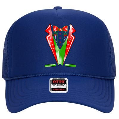 Christmas Tux Tuxedo High Crown Mesh Back Trucker Hat