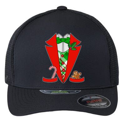 Christmas Tuxedo Costume Top Flexfit Unipanel Trucker Cap