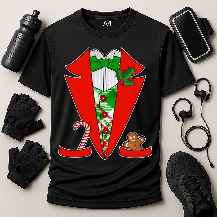 Christmas Tuxedo Costume Top Cooling Performance Crew T-Shirt