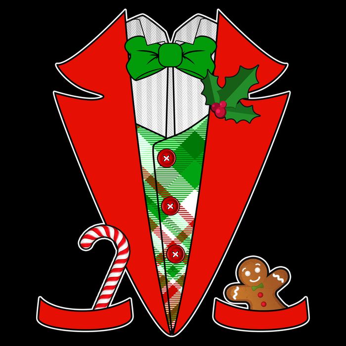 Christmas Tuxedo Costume Top Bucket Hat