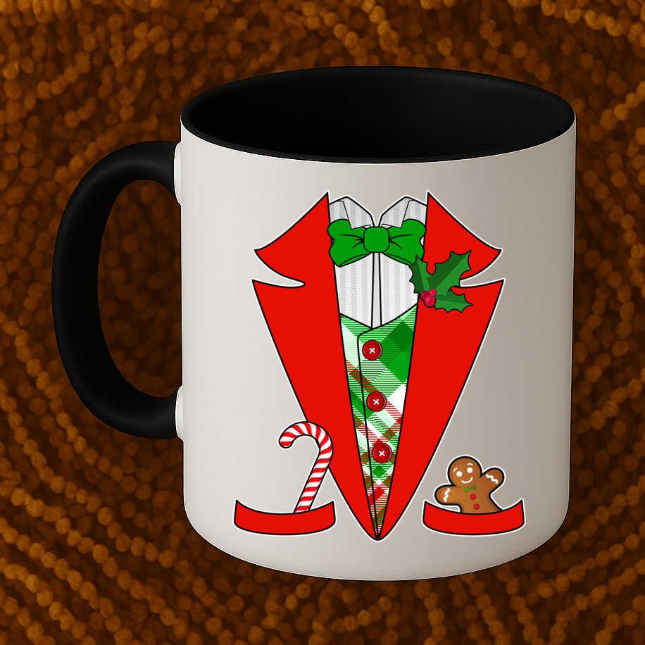 Christmas Tuxedo Costume Top Mug