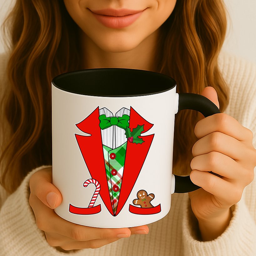 Christmas Tuxedo Costume Top Mug