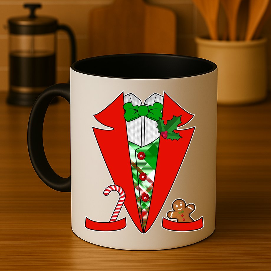 Christmas Tuxedo Costume Top Mug