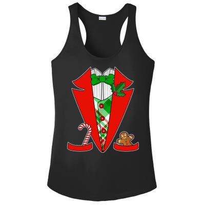 Christmas Tuxedo Costume Top Ladies PosiCharge Competitor Racerback Tank