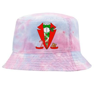 Christmas Tuxedo Costume Top Tie-Dyed Bucket Hat