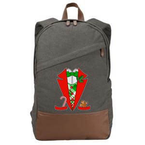 Christmas Tuxedo Costume Top Cotton Canvas Backpack