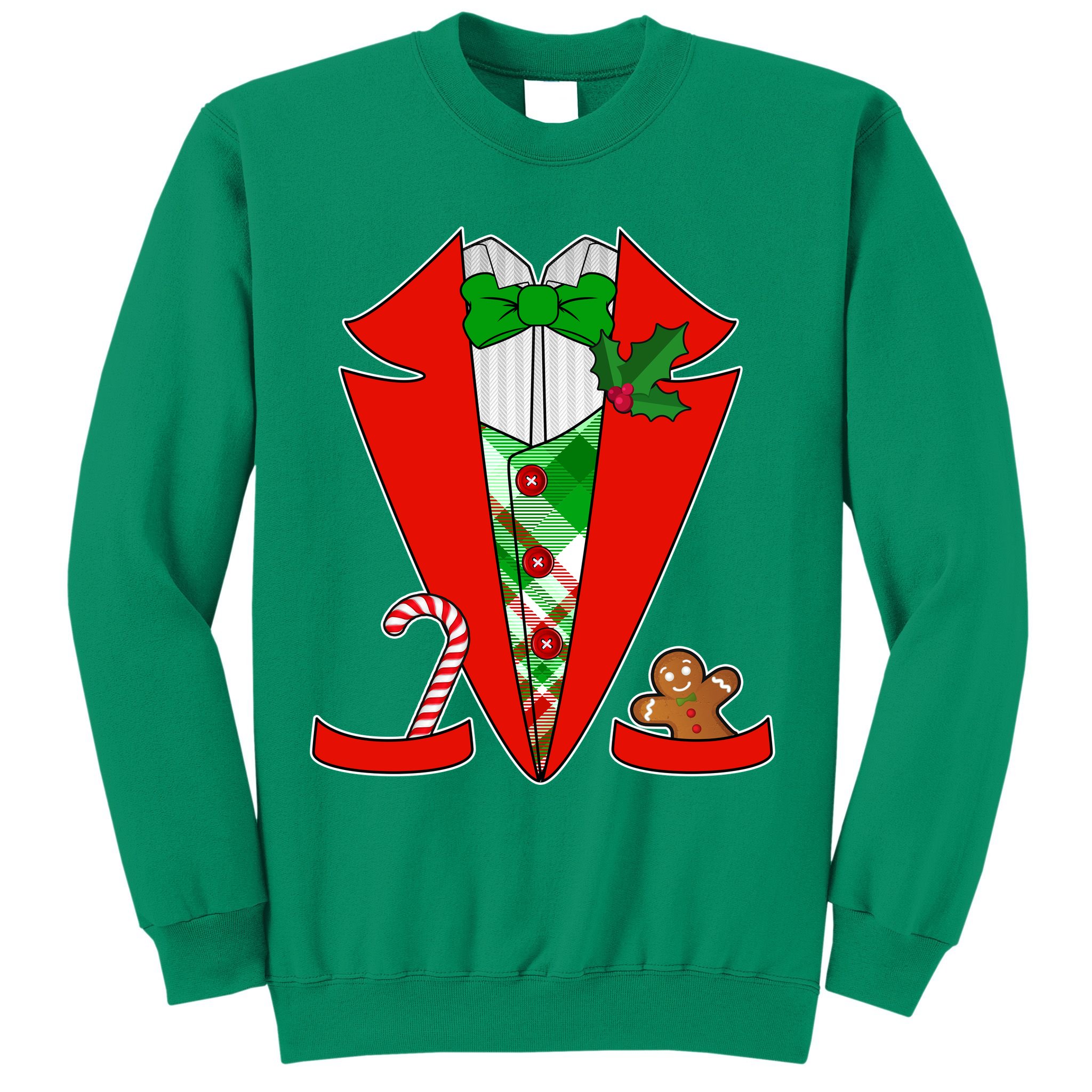 Christmas Tuxedo Costume Top Sweatshirt