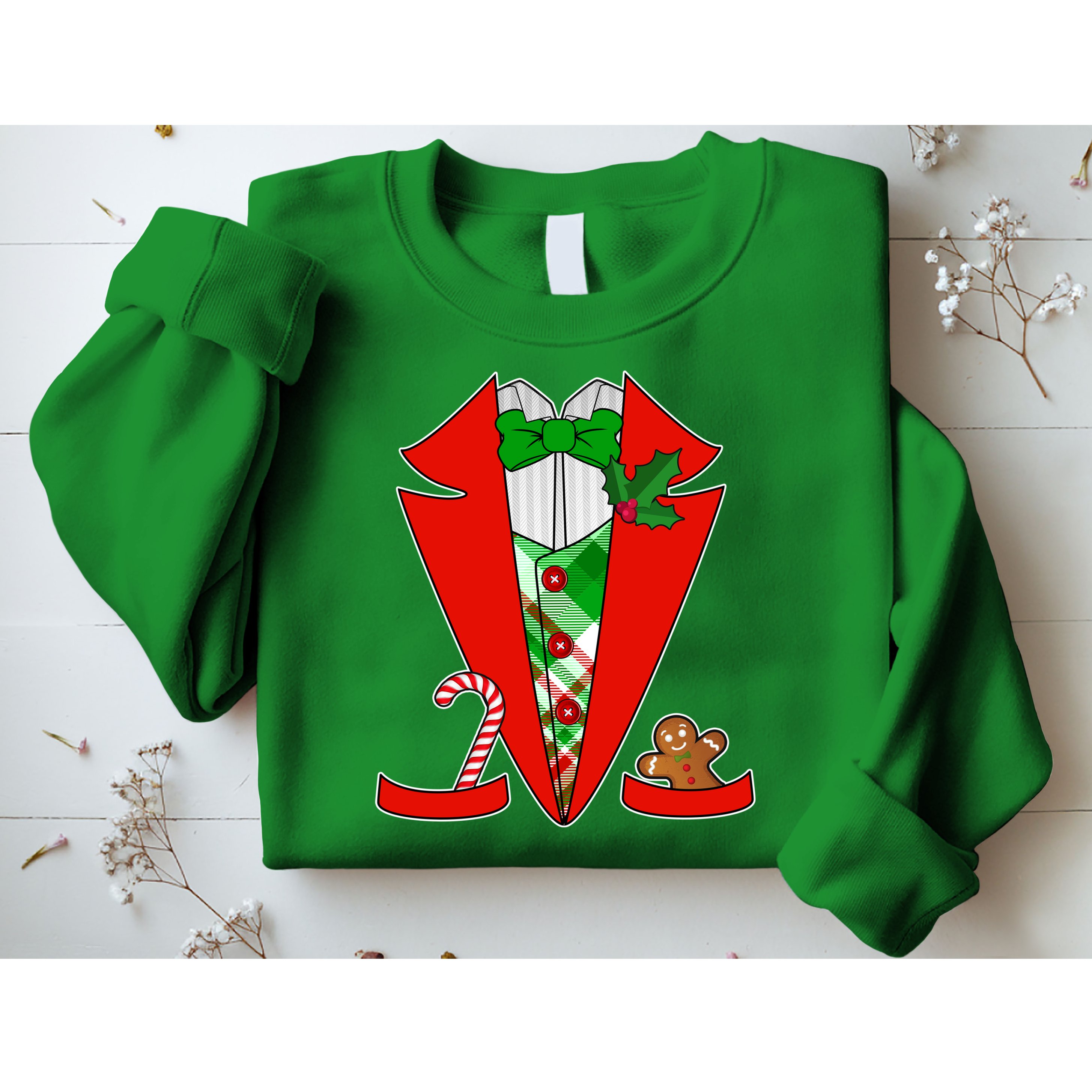 Christmas Tuxedo Costume Top Sweatshirt