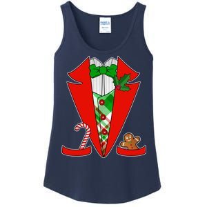 Christmas Tuxedo Costume Top Ladies Essential Tank