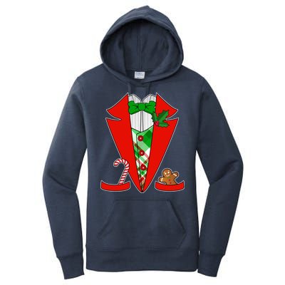 Christmas Tuxedo Costume Top Women's Pullover Hoodie