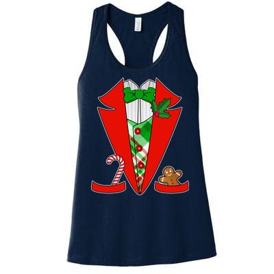 Christmas Tuxedo Costume Top Women's Racerback Tank