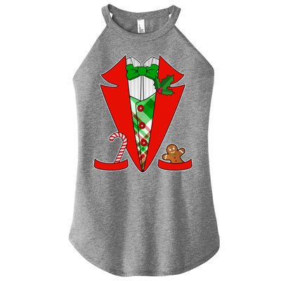 Christmas Tuxedo Costume Top Women’s Perfect Tri Rocker Tank