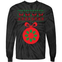 Christmas Ugly Sweater Pregnancy Ornament  Tie-Dye Long Sleeve Shirt