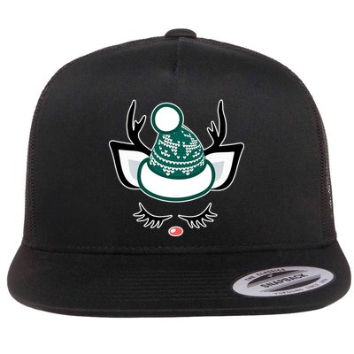 Christmas Unicorn Reindeer Flatbill Hat