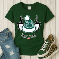 Christmas Unicorn Reindeer Womens T-Shirt