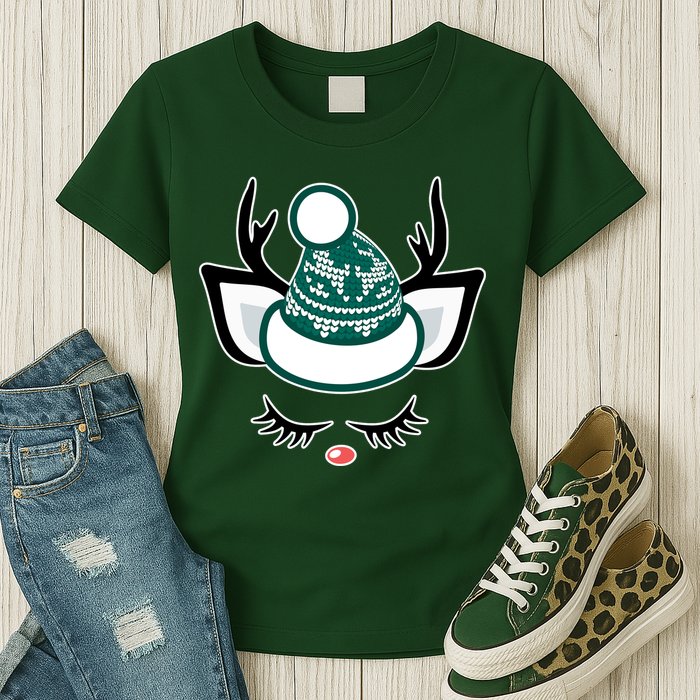 Christmas Unicorn Reindeer Womens T-Shirt