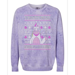 Christmas Unicorn Ugly Sweater Colorblast Crewneck Sweatshirt