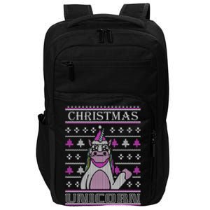 Christmas Unicorn Ugly Sweater Impact Tech Backpack