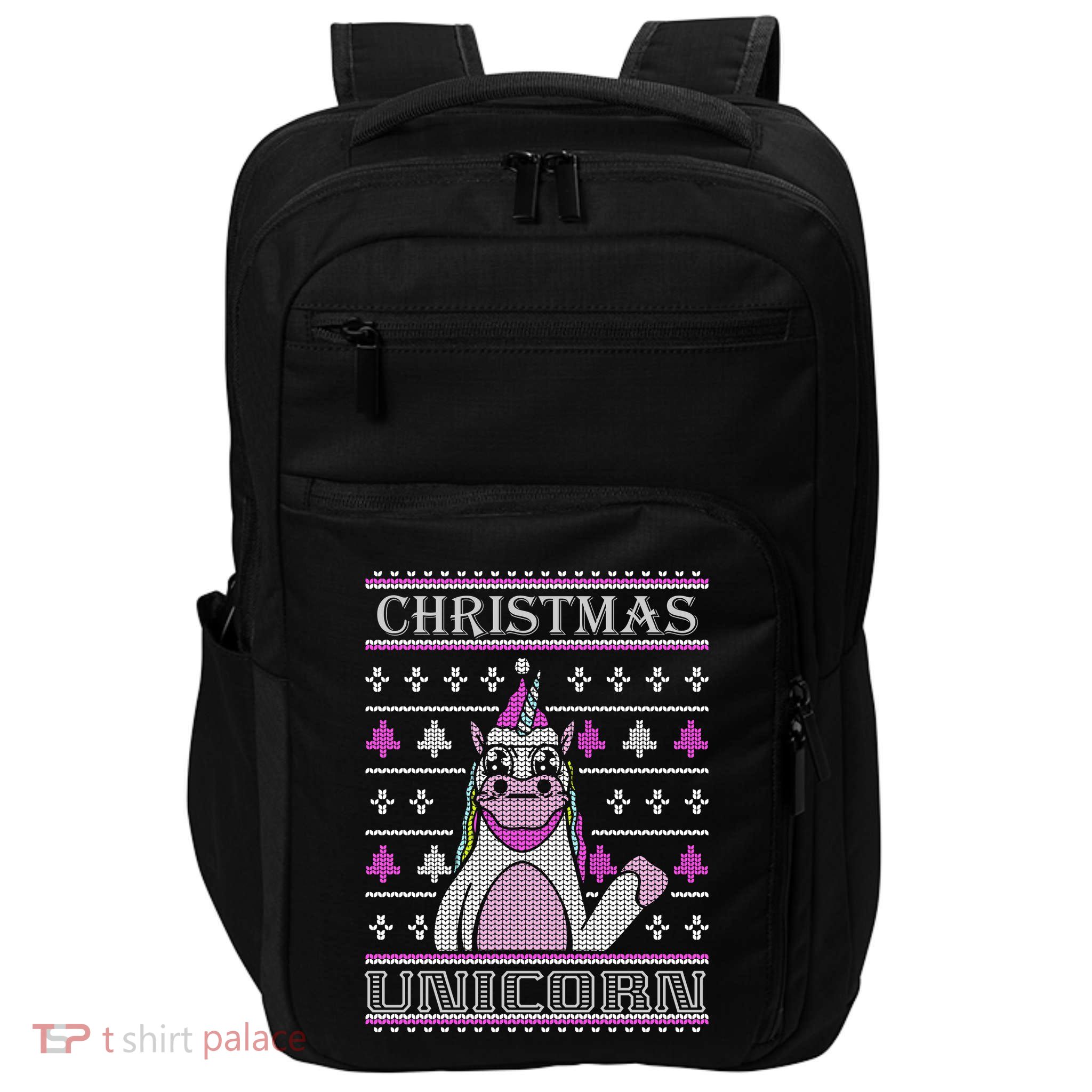 Christmas Unicorn Ugly Sweater Impact Tech Backpack
