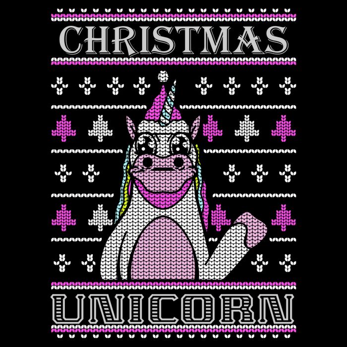 Christmas Unicorn Ugly Sweater Bucket Hat