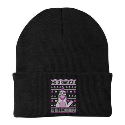 Christmas Unicorn Ugly Sweater Beanie