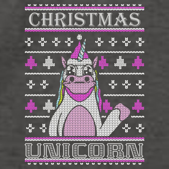 Christmas Unicorn Ugly Sweater Vector Backpack