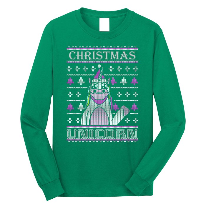 Christmas Unicorn Ugly Sweater Long Sleeve Shirt