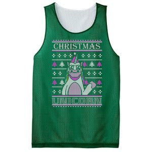 Christmas Unicorn Ugly Sweater Mesh Reversible Basketball Jersey Tank