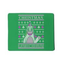 Christmas Unicorn Ugly Sweater Mousepad