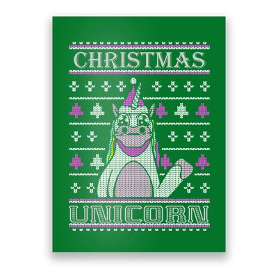 Christmas Unicorn Ugly Sweater Poster