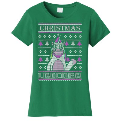 Christmas Unicorn Ugly Sweater Women's T-Shirt