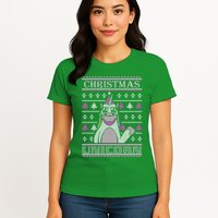 Christmas Unicorn Ugly Sweater Womens T-Shirt