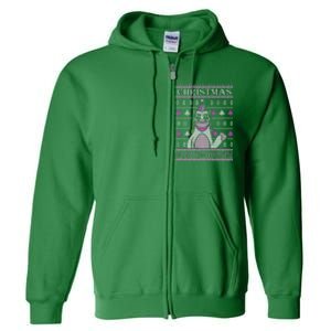 Christmas Unicorn Ugly Sweater Full Zip Hoodie