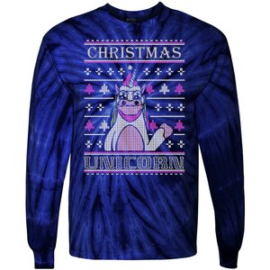 Christmas Unicorn Ugly Sweater Tie-Dye Long Sleeve Shirt