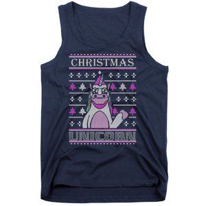 Christmas Unicorn Ugly Sweater Tank Top