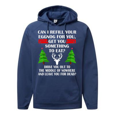 Christmas Vacation Quote Left For Dead Performance Fleece Hoodie