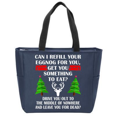 Christmas Vacation Quote Left For Dead Zip Tote Bag