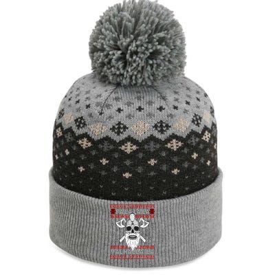 Christmas Valhalla Viking Valknut Skull Ugly Sweater The Baniff Cuffed Pom Beanie