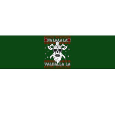 Christmas Valhalla Viking Valknut Skull Ugly Sweater Bumper Sticker