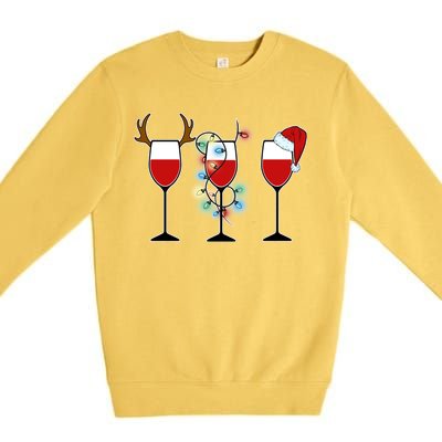 Christmas Wine Party Premium Crewneck Sweatshirt