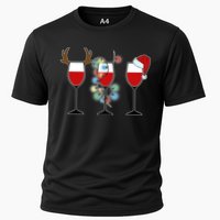 Christmas Wine Party Cooling Performance Crew T-Shirt