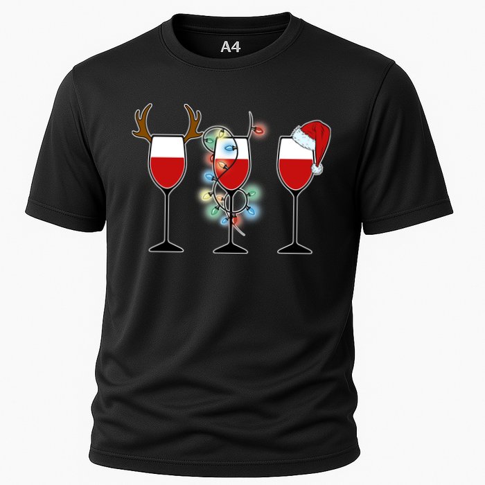 Christmas Wine Party Cooling Performance Crew T-Shirt