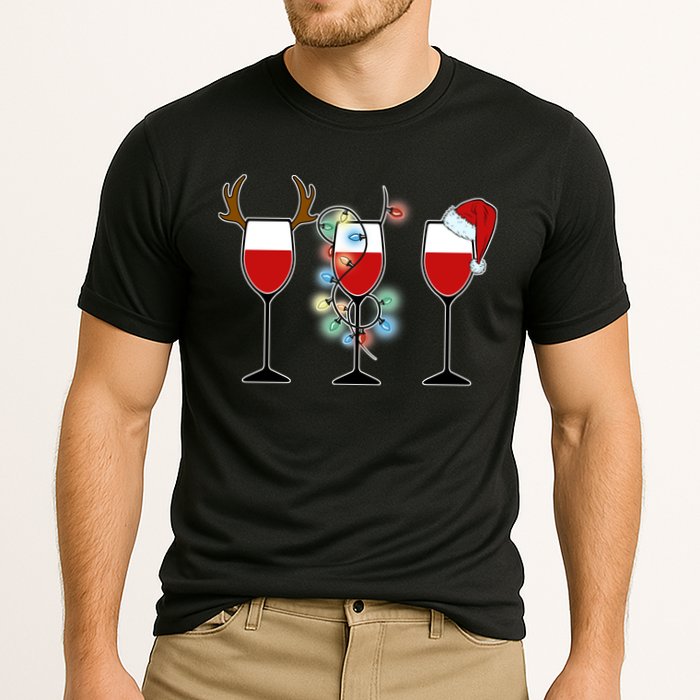 Christmas Wine Party Cooling Performance Crew T-Shirt