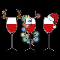 Christmas Wine Party Cooling Performance Crew T-Shirt