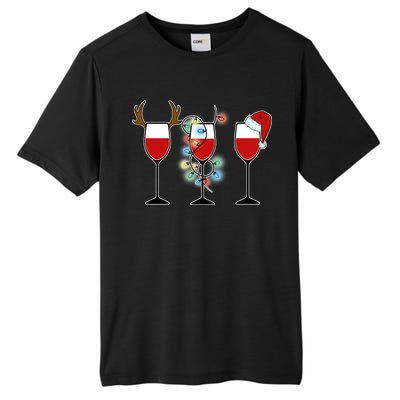 Christmas Wine Party Tall Fusion ChromaSoft Performance T-Shirt