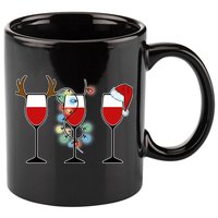 Christmas Wine Party 11oz C Handle Ceramic Mug