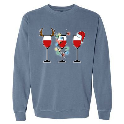 Christmas Wine Party Garment-Dyed Sweatshirt