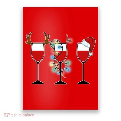 Christmas Wine Party Poster