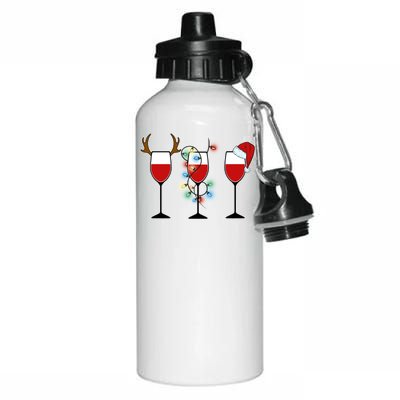 Christmas Wine Party Aluminum Water Bottle